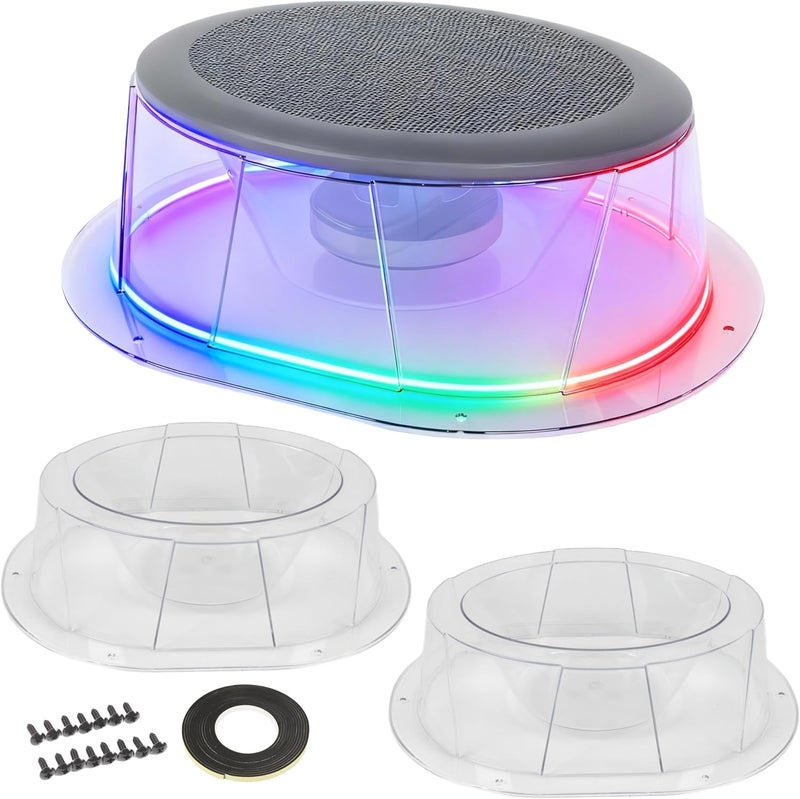 NARPES 2PCS 6x9'' inch Speaker Boxes for Car UTV ATV RV Boat Trunk Trailer Golf Cart Marine Universal Speaker Enclosures Pods Adapter Spacer Rear Deck Door Kick Panel Cab (Transparent) - Image 1